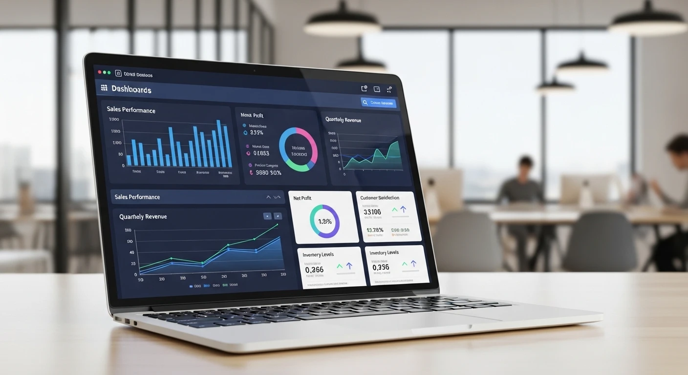 Vállalatirányítási rendszer (ERP) dashboard és analitika